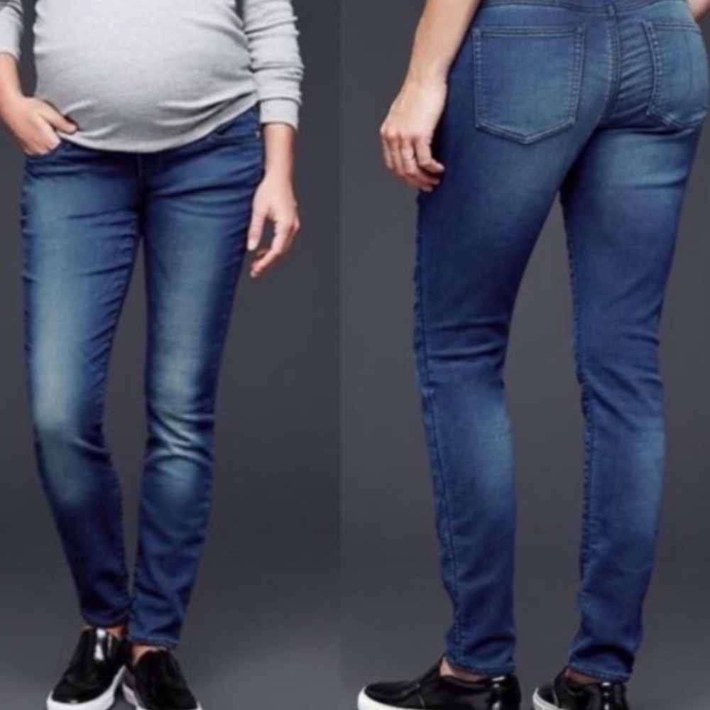 Gap true resolution skinny maternity jeans w/panel